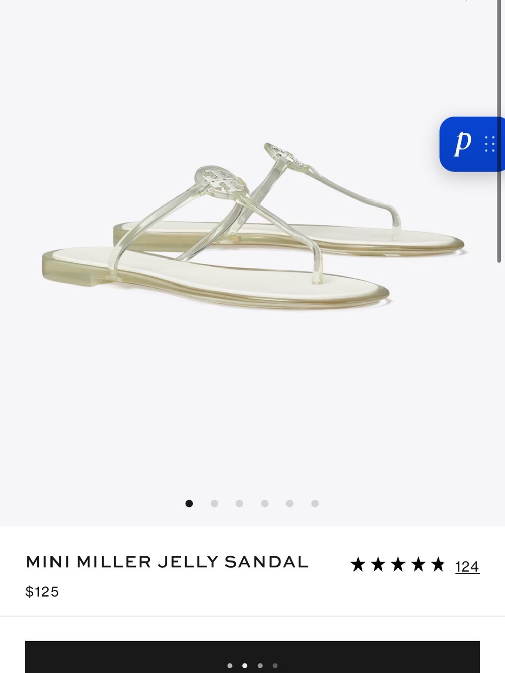 Tory Burch Clear Mini Miller Jelly Flip Flops